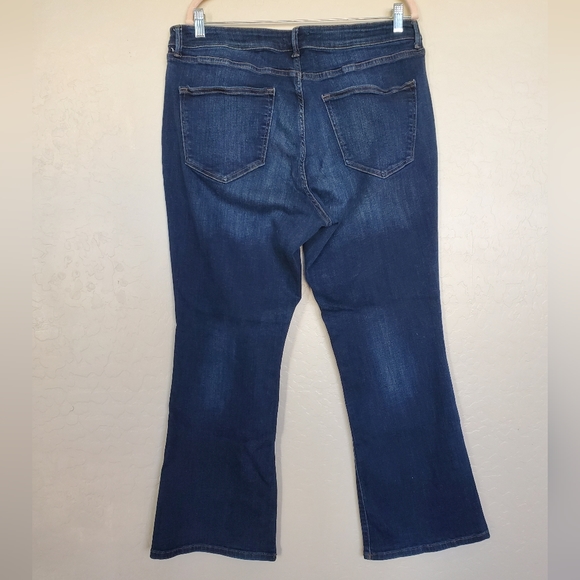 Warp + Weft PDX Portland Bootcut Denim Jeans Dark Blue Women's Size 16/30 - Picture 2 of 6